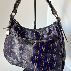 Dooney & Bourke 1975 Signature East West Collins Hobo Shoulder Bag
